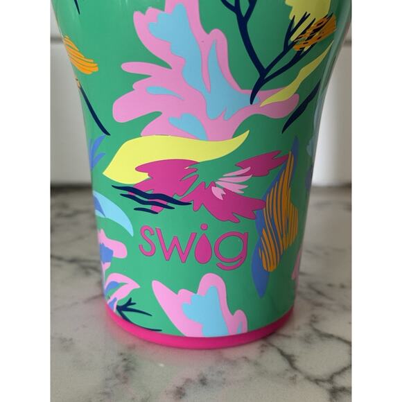 Swig Life Paradise 40oz Drink Tumbler Mega Mug Straw Insulated Tropical Colorful - Picture 4 of 7